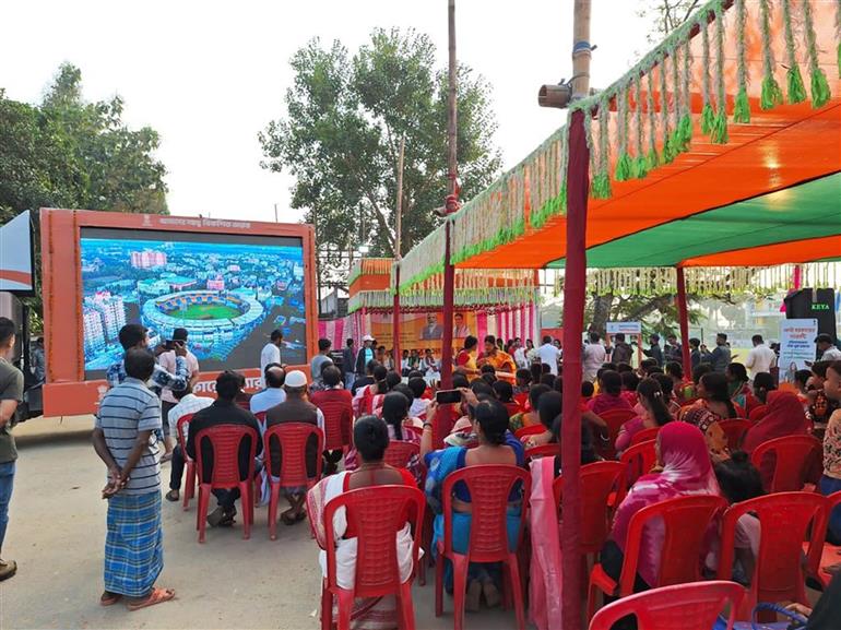 Glimpses of Viksit Bharat Sankalp Yatra program at Tripura held on December 11, 2023.