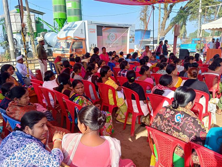Glimpses of Viksit Bharat Sankalp Yatra program, in Guwahati on December 11, 2023. 