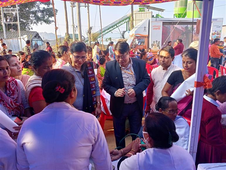 Glimpses of Viksit Bharat Sankalp Yatra program, in Guwahati on December 11, 2023. 