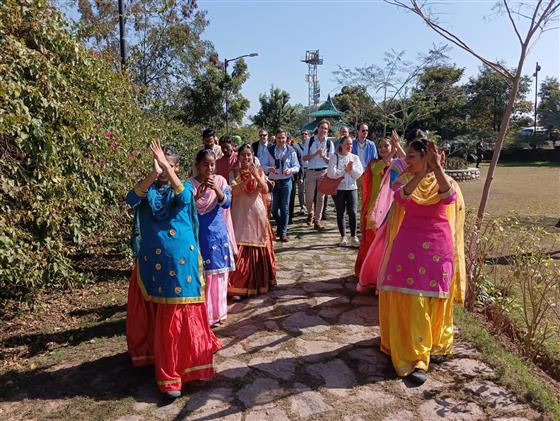 Delegates at Virasat e Khalsa museum in Anandpur Sahib