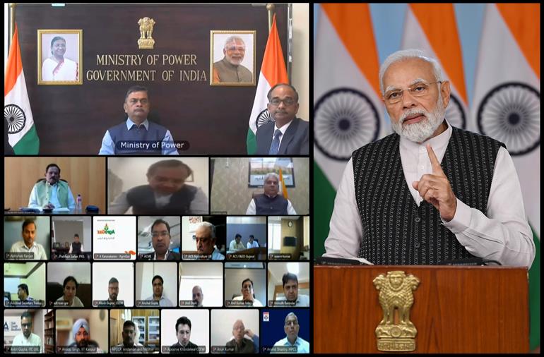 PM addresses the post-budget webinar on ‘Green Growth’ via video conferencing on February 23, 2023.