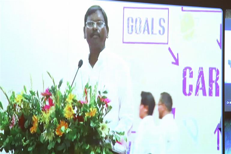 The Union Minister for Tribal Affairs, Shri Arjun Munda addressing at Sensitization Workshop at Sickle Cell Disease on World Sickle Cell Day in the virtual mode on June 19, 2023.