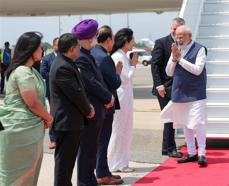 PM arrives at John F. Kennedy Airport, in New York, USA on June 20, 2023.