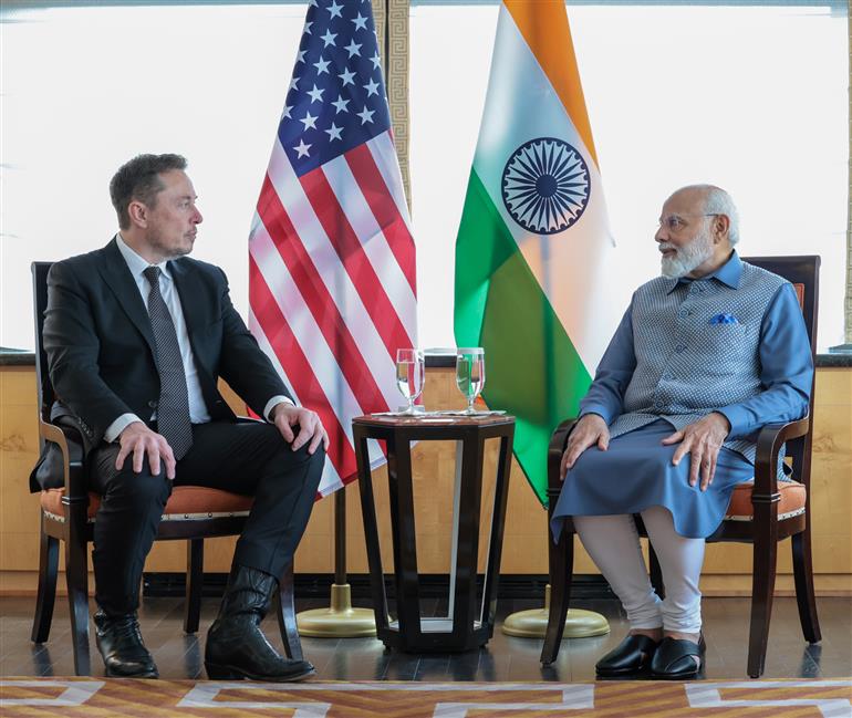 PM meeting Mr. Elon Musk in New York, USA on June 20, 2023.