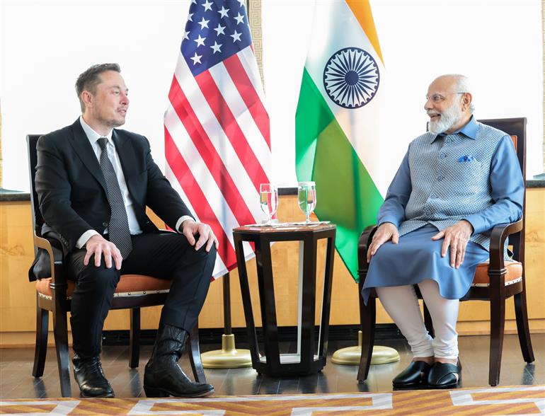 PM meeting Mr. Elon Musk in New York, USA on June 20, 2023.