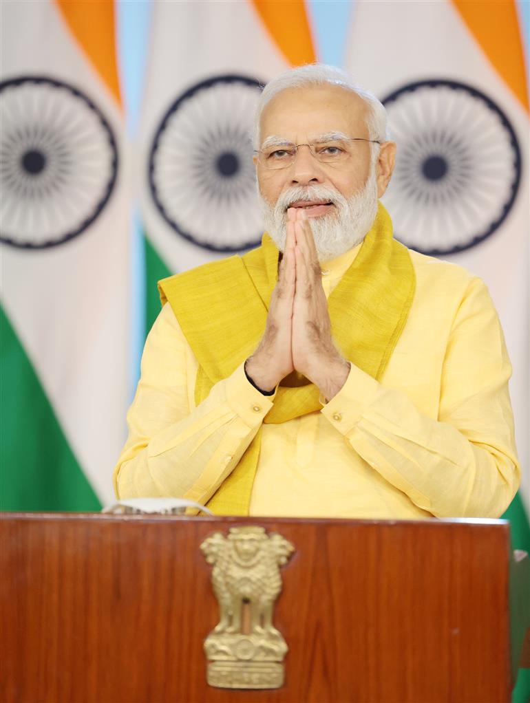 PM addresses the International Day of Yoga, 2023 via video message on June 21, 2023.:Prime Minister
