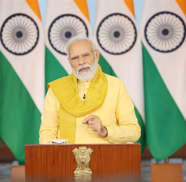 PM addresses the International Day of Yoga, 2023 via video message on June 21, 2023.:Prime Minister