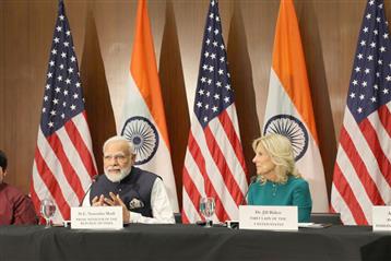 प्रधानमंत्री श्री नरेन्द्र मोदी ने 21 जून, 2023 वाशिंगटन डीसी, अमेरिका स्थित नेशनल साइंस फाउंडेशन में स्किलिंग फॉर फ्यूचर कार्यक्रम में शिरकत की।:Prime Minister's Office प्रधानमंत्री श्री नरेन्द्र मोदी ने 21 जून, 2023 वाशिंगटन डीसी, अमेरिका स्थित नेशनल साइंस फाउंडेशन में स्किलिंग फॉर फ्यूचर कार्यक्रम में शिरकत की।:Prime Minister