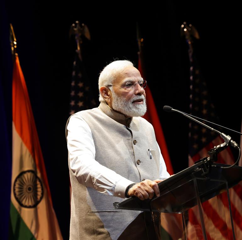 प्रधानमंत्री श्री नरेन्द्र मोदी 23 जून, 2023 को वाशिंगटन डीसी, व्हाइट हाउस में यूएस-इंडिया स्ट्रेटेजिक पार्टनरशिप फोरम (यूएसआईएसपीएफ) को संबोधित करते हुए।:Prime Minister's Office प्रधानमंत्री श्री नरेन्द्र मोदी 23 जून, 2023 को वाशिंगटन डीसी, व्हाइट हाउस में यूएस-इंडिया स्ट्रेटेजिक पार्टनरशिप फोरम (यूएसआईएसपीएफ) को संबोधित करते हुए।:Prime Minister