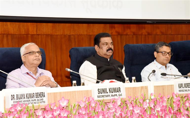 The Minister of State for Panchayati Raj, Shri Kapil Moreshwar Patil attends One Day National Workshop on Panchayat Development Index, in New Delhi on June 28, 2023.