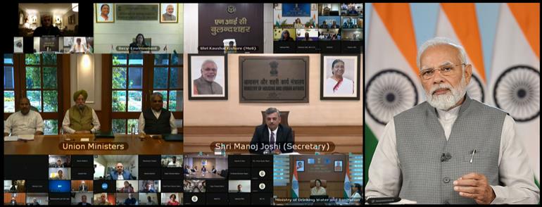 PM addressing Post Budget Webinar on ‘Urban Planning, Development and Sanitation’ on March 01, 2023.