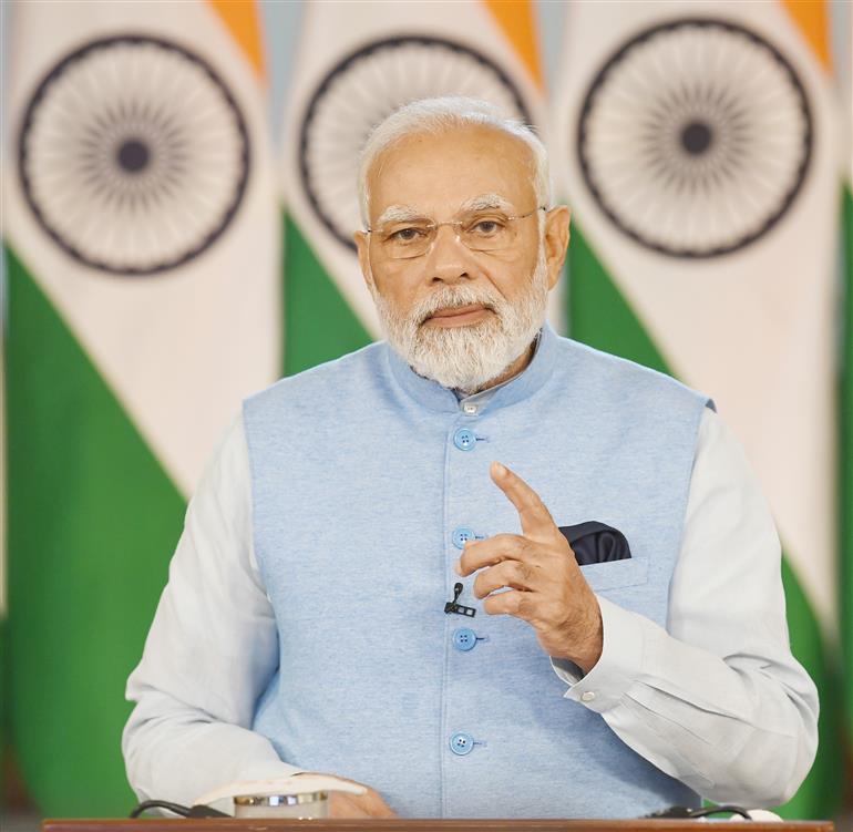 PM addressing the meeting of Foreign Ministers of G20 via video message on March 2, 2023.