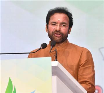 The Union Minister for Culture, Tourism & DoNER, Shri G. Kishan Reddy addressing the participants at the Global Investors Summit 2023 at Visakhapatnam, in Andhra Pradesh on March 4, 2023.