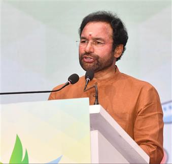 The Union Minister for Culture, Tourism & DoNER, Shri G. Kishan Reddy addressing the participants at the Global Investors Summit 2023 at Visakhapatnam, in Andhra Pradesh on March 4, 2023.