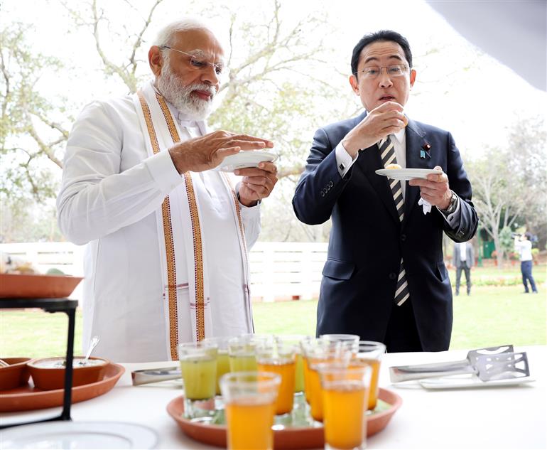 PM visits Buddha Jayanti Park with the Prime Minister of Japan, Mr. Fumio Kishida, in New Delhi on March 20, 2023.