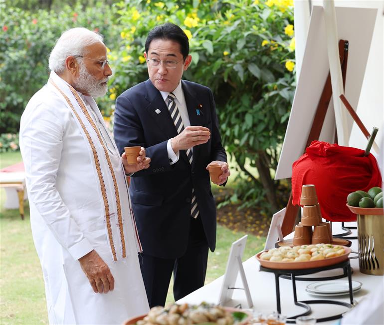 PM visits Buddha Jayanti Park with the Prime Minister of Japan, Mr. Fumio Kishida, in New Delhi on March 20, 2023.