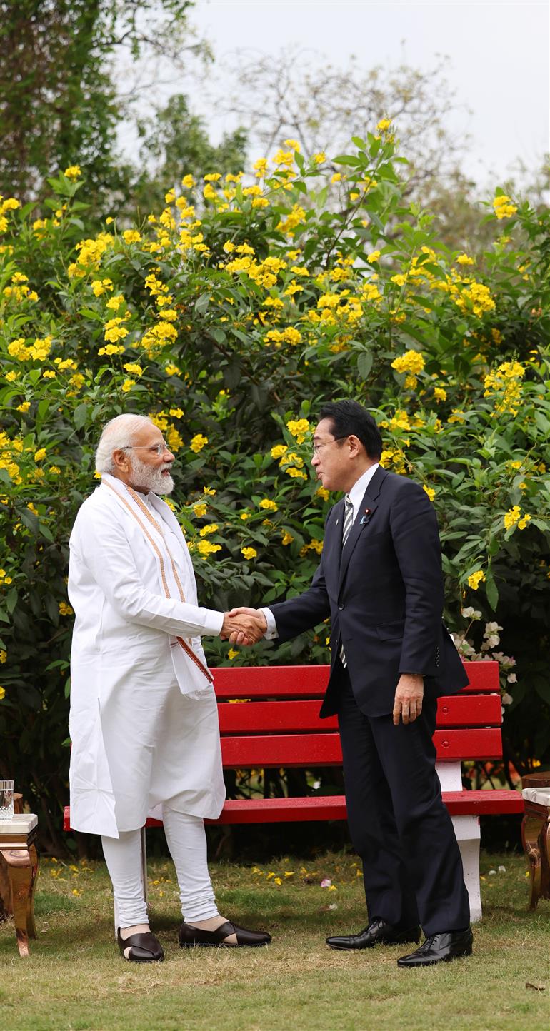 PM visits Buddha Jayanti Park with the Prime Minister of Japan, Mr. Fumio Kishida, in New Delhi on March 20, 2023.
