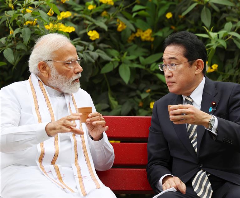 PM visits Buddha Jayanti Park with the Prime Minister of Japan, Mr. Fumio Kishida, in New Delhi on March 20, 2023.