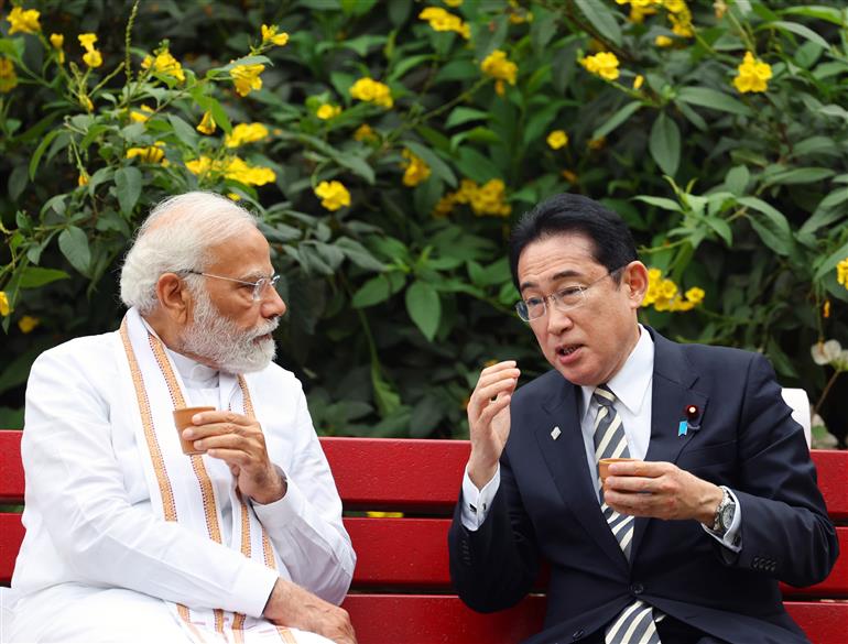 PM visits Buddha Jayanti Park with the Prime Minister of Japan, Mr. Fumio Kishida, in New Delhi on March 20, 2023.