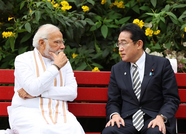 PM visits Buddha Jayanti Park with the Prime Minister of Japan, Mr. Fumio Kishida, in New Delhi on March 20, 2023.
