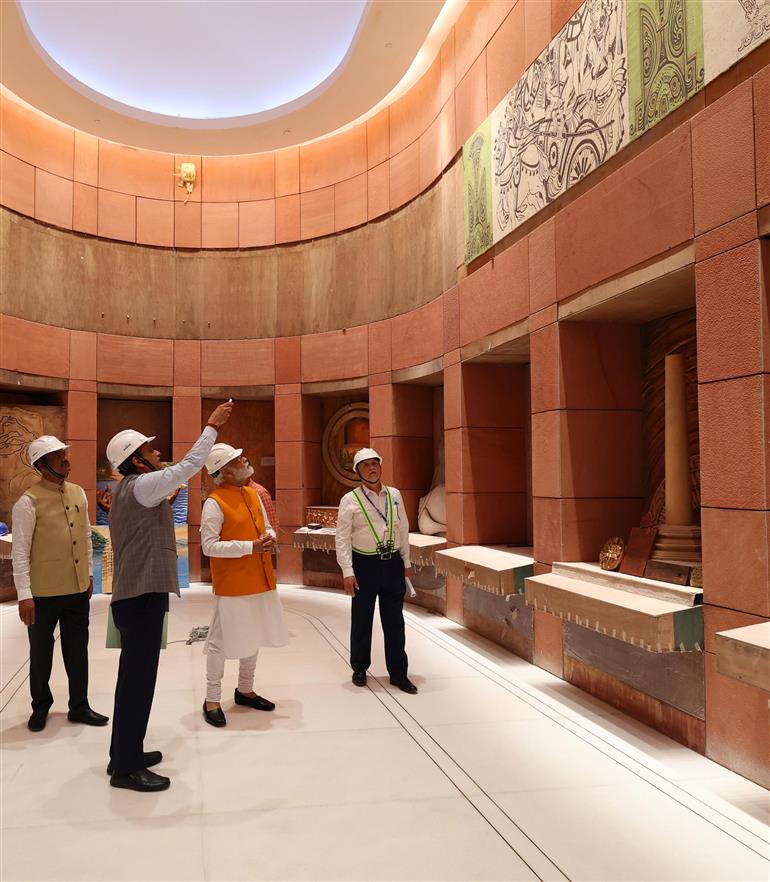 PM visits new Parliament House, in New Delhi on March 30, 2023.