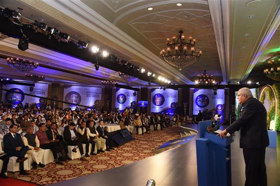 The Vice President, Shri Jagdeep Dhankhar delivering the closing address at the News 18 Rising India Summit 2023, in New Delhi on March 30, 2023.