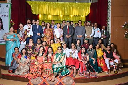 The Union Minister of State for Health & Family Welfare, Dr. Bharati Pravin Pawar in group photograph at the occasion of 119th foundation day of CRI at Kasauli, in Himachal Pradesh on May 09, 2023. The Health & Family Welfare Minister (HP), Sh. Col. Dhani Ram Shandil, the Minister of Youth Services & Sports (HP), Sh. Vikramaditya Singh, the MP, Sh. Suresh Kashyap, MLA, Kasuali Sh. Vinod Sultanpuri, The DGHS, Prof. Dr. Atul Goel, The Director, CRI Smt. Dimple Kasana and Addl. DDG, DGHS, Dr. Anil Kumar and other dignitaries are also present.