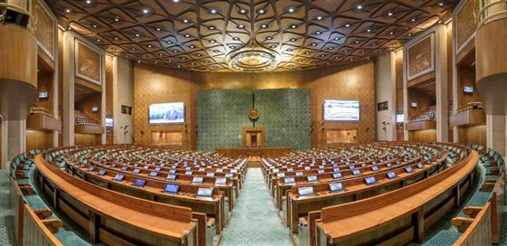 Glimpses of the new Parliament Building, in New Delhi