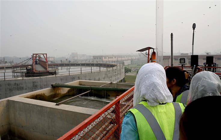 Glimpses of Sonia Vihar Water Treatment Plant (WTP) as part of Jal Diwali –“Women for Water, Water for Women” Campaign, in Delhi on November 09, 2023.