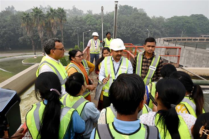 Glimpses of Sonia Vihar Water Treatment Plant (WTP) as part of Jal Diwali –“Women for Water, Water for Women” Campaign, in Delhi on November 09, 2023.