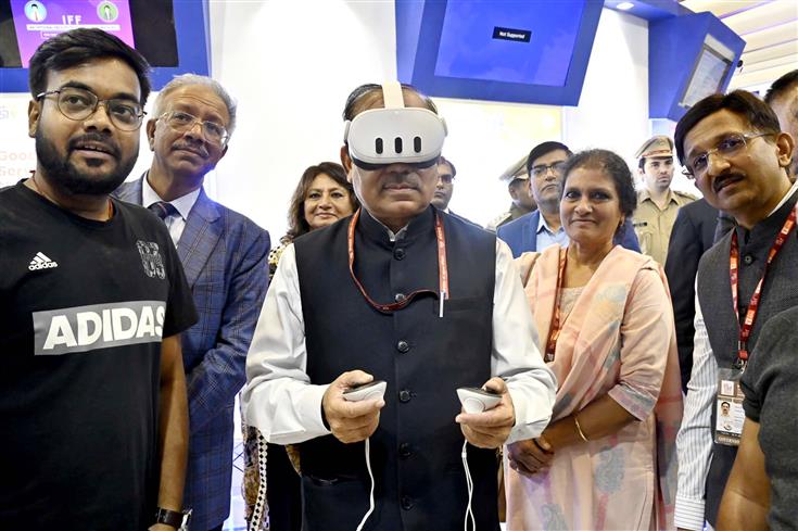 The Chairman, Central Board of Indirect Taxes & Customs (CBIC), Shri Sanjay Kumar Agarwal at the inauguration of the “GST and Customs Pavilion” at 42nd India International Trade Fair with the theme of “CBIC-Uniting Markets, Bridging Borders”, in New Delhi on November 15, 2023.