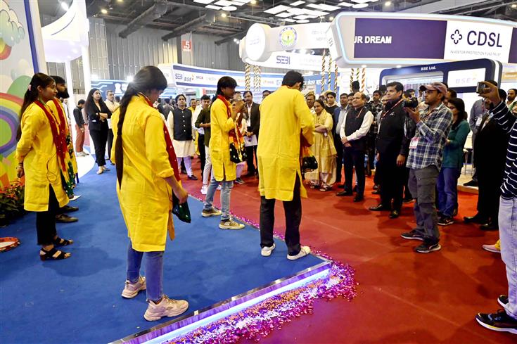 The Chairman, Central Board of Indirect Taxes & Customs (CBIC), Shri Sanjay Kumar Agarwal at the inauguration of the “GST and Customs Pavilion” at 42nd India International Trade Fair with the theme of “CBIC-Uniting Markets, Bridging Borders”, in New Delhi on November 15, 2023.