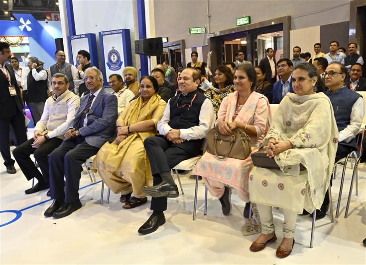 The Chairman, Central Board of Indirect Taxes & Customs (CBIC), Shri Sanjay Kumar Agarwal at the inauguration of the “GST and Customs Pavilion” at 42nd India International Trade Fair with the theme of “CBIC-Uniting Markets, Bridging Borders”, in New Delhi on November 15, 2023.