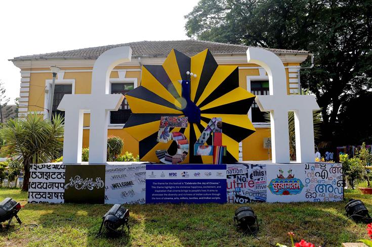 Glimpses of preparations for the 54th International Film Festival of India (IFFI), in Goa on November 20, 2023.