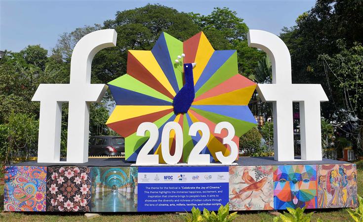 Glimpses of preparations for the 54th International Film Festival of India (IFFI), in Goa on November 20, 2023.