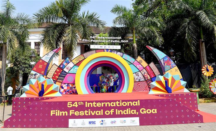 Glimpses of preparations for the 54th International Film Festival of India (IFFI), in Goa on November 20, 2023.