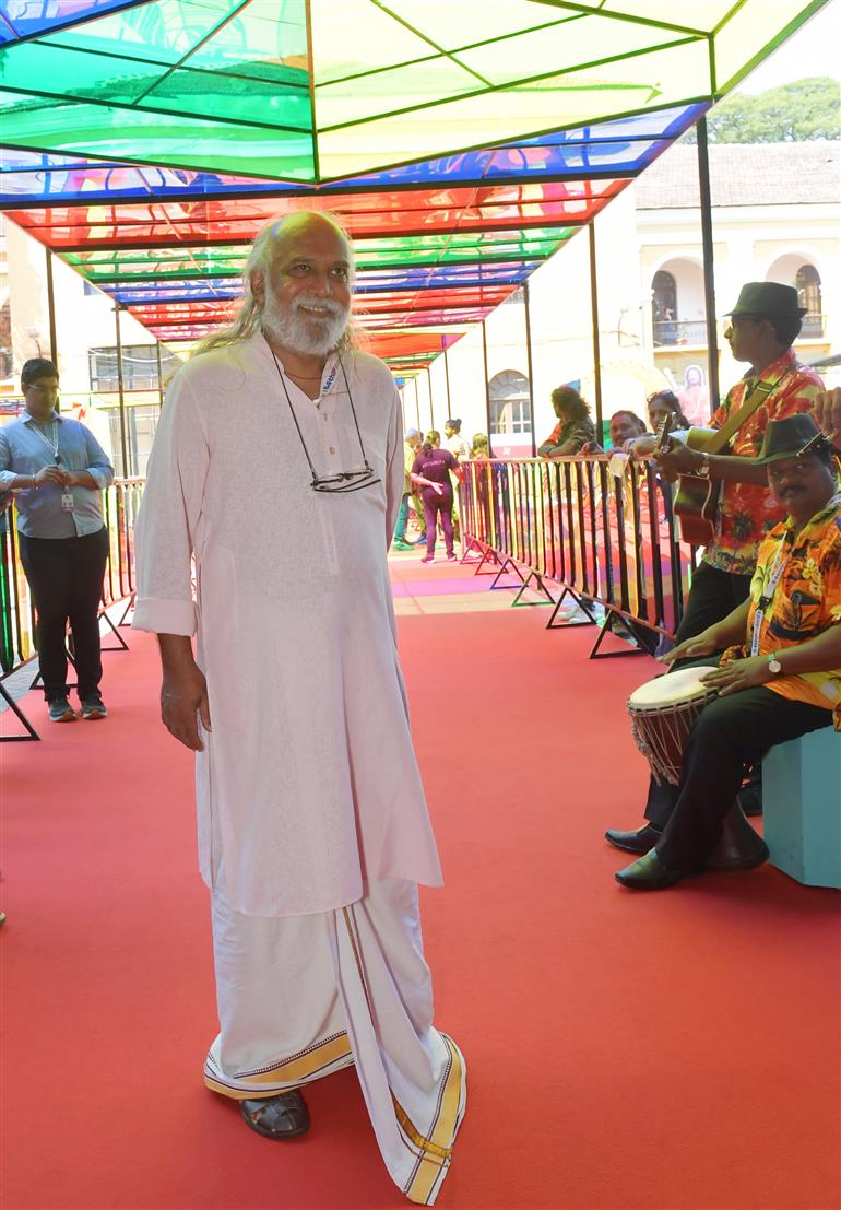 The Director, Shri Ananda Jyothi walked on the Red Carpet at 54th International Film Festival of India (IFFI), in Goa on November 22, 2023.