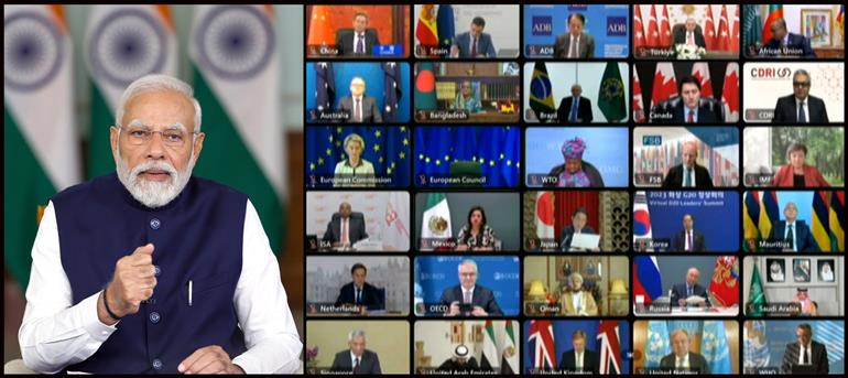 PM inaugural statement at the Virtual G20 Summit on November 22, 2023.