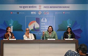 Pavo Marinkovic, Director of the film “Bosnian Pot” and Abdelhai Laraki, Director of the film “Fez Summer’55” addressing the media and film enthusiasts at the press conference held at 54th IFFI, in Goa on November 25, 2023.