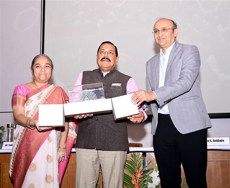 The Minister of State (Independent Charge) for Science & Technology, Prime Minister’s Office, Personnel, Public Grievances & Pensions, Atomic Energy and Space, Dr. Jitendra Singh at the inauguration of National Plant Computational Biology & Bioinformatics Facility and Announcement for Release of “ADVIKA”, in New Delhi on November 29, 2023.