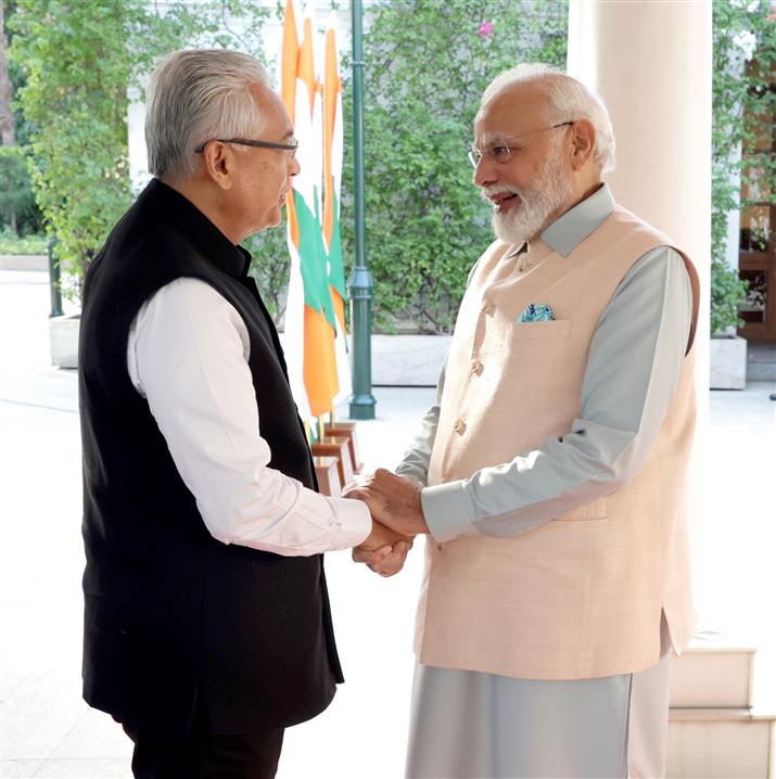 PM in a bilateral meeting with the Prime Minister of Mauritius, Mr. Pravind Kumar Jugnauth, in New Delhi on September 08, 2023.