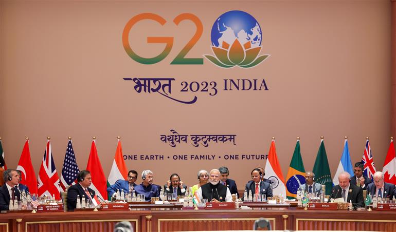 PM’s closing remarks at G20 Summit on ‘One Future’ at Bharat Mandapam, in Pragati Maidan, New Delhi on September 10, 2023.