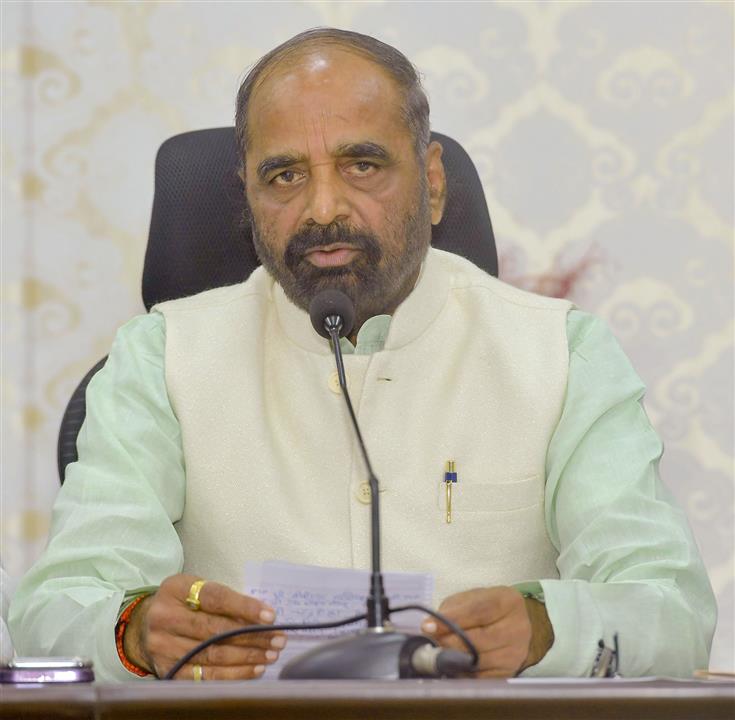 The Chairperson, National Commission for Backward Classes, Shri Hansraj Gangaram Ahir holds a hearing for inclusion of Castes/Communities in the Central List of OBCs for the state of Andhra Pradesh, in New Delhi on September 13, 2023.