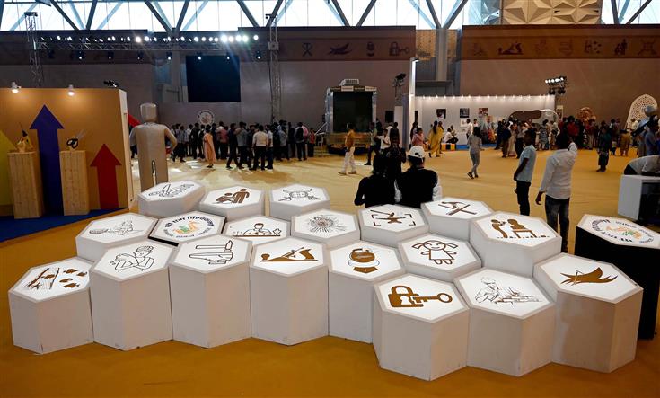 19 सितंबर, 2023 को नई दिल्ली में भारत अंतर्राष्ट्रीय सम्मेलन और एक्सपो केन्द्र - (यशोभूमि) की झलकियाँ।