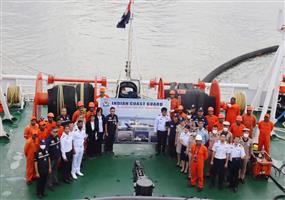 ICG Pollution-Control Vessel ‘Samudra Prahari’ carries out Pollution Response Table-Top exercise with Thai officials at Khlong Toei Port, in Bangkok on September 20, 2023.