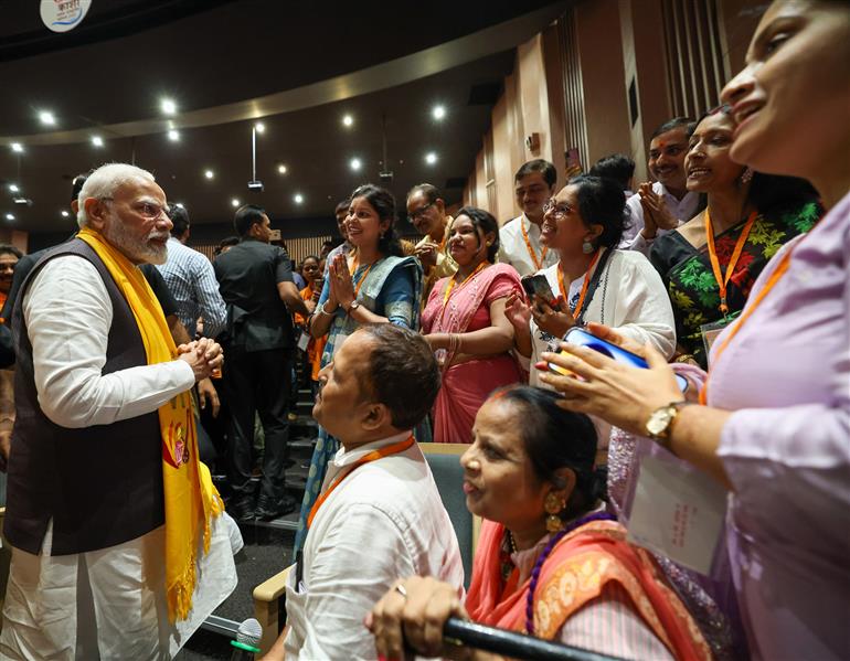 PM attends the closing ceremony of Kashi Sansad Sanskritik Mahotsav 2023 at Rudraksh International Cooperation and Convention Centre (Varanasi), in Uttar Pradesh on September 23, 2023.