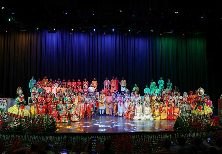 PM attends the closing ceremony of Kashi Sansad Sanskritik Mahotsav 2023 at Rudraksh International Cooperation and Convention Centre (Varanasi), in Uttar Pradesh on September 23, 2023.