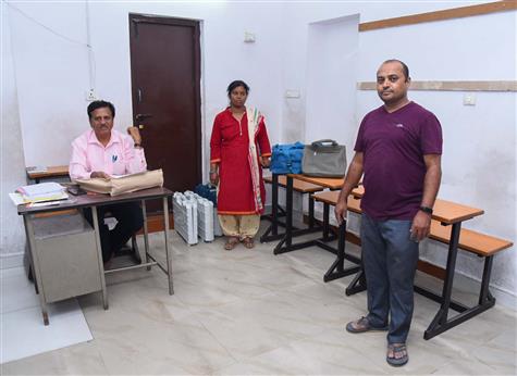 Polling officials are preparing for tomorrow’s polling for the 2nd Phase General Elections-2024 at Oxford English High School, Church Road, Thippasandra, Indiranagar, in Bengaluru on April 25, 2024. 