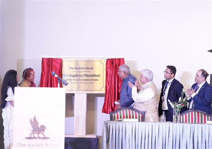 The Vice President, Shri Jagdeep Dhankhar inaugurates The Kulish School at Jaipur, in Rajasthan on April 30, 2024.
