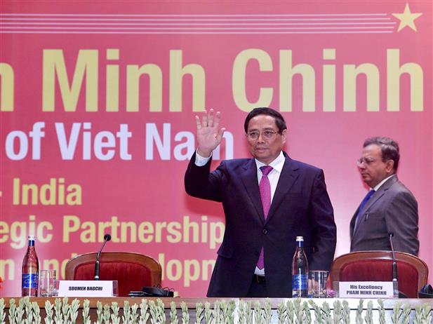 वियतनाम के प्रधानमंत्री श्री फाम मिन्ह चीन्ह ने 01 अगस्त, 2024 को नई दिल्ली में 49वें सप्रू हाउस व्याख्यान में शिरकत की।